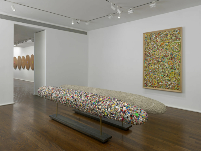 Installation View, Mike Kelley: Memory Ware, Hauser & Wirth, 69th Street, New York, New York, 2016.