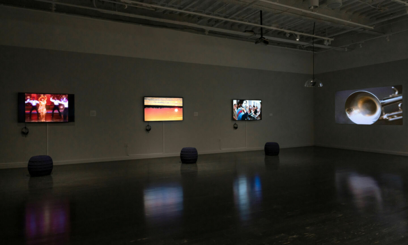 Installation view, Sonic Terrains in Latinx Art, Vincent Price Art Museum, East Los Angeles, CA, 2022.
