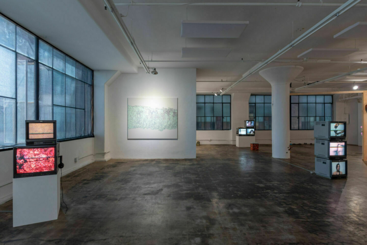 Aimee Goguen, Mountain of the Collapse, installation view at JOAN, October 8 – December 17, 2022.