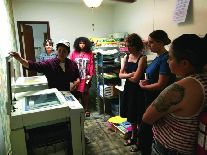 Risoprinting workshop at Feminist Center for Creative Work.
