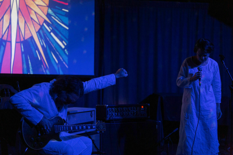 The Lord + Petra Haden perform at the opening of the 2022 Fulcrum Festival: Deep Ocean/Deep Space.