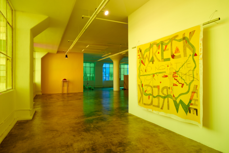 Sofía Córdova, The Wreck and not the Story of the Wreck, installation view, JOAN, Los Angeles, 2024.