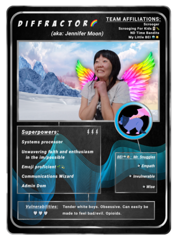 Jennifer Moon, BEI Trading Card for Diffractor (aka Jennifer Moon), 2022.