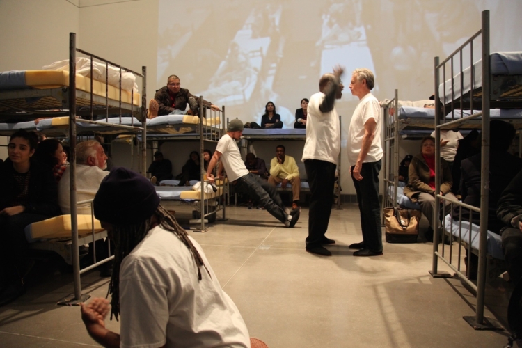 Los Angeles Poverty Department’s “State of Incarceration” 2014 at the Queens Museum. Photo courtesy of the Queens Museum.