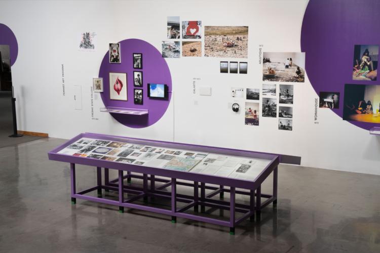 Installation view, The Feminist Art Program 1970-1975: Cycles of Collectivity at REDCAT, 2023.