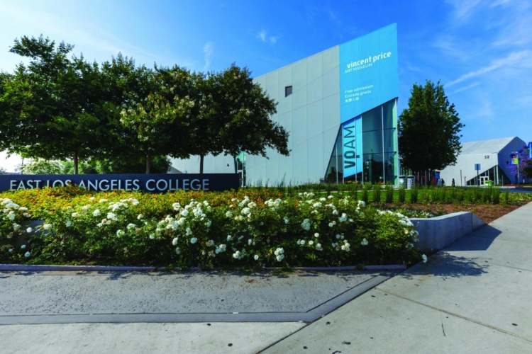Exterior view, Vincent Price Art Museum, East Los Angeles College, 2019.