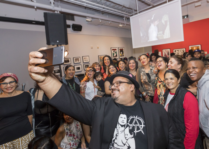 Opening reception for Regeneración: Three Generations of Revolutionary Ideology at the Vincent Price Art Museum, East Los Angeles College, September 29, 2018.